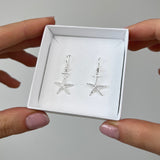 Starfish drop earrings