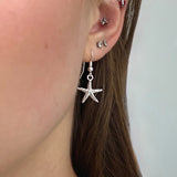 Starfish drop earrings