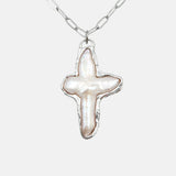 Pearl Cross Necklace 07