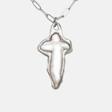 Pearl Cross Necklace 06