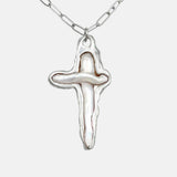 Pearl Cross Necklace 08